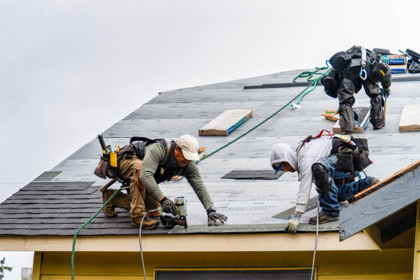 Professional Gutter Installation technician working in De Witt, NY